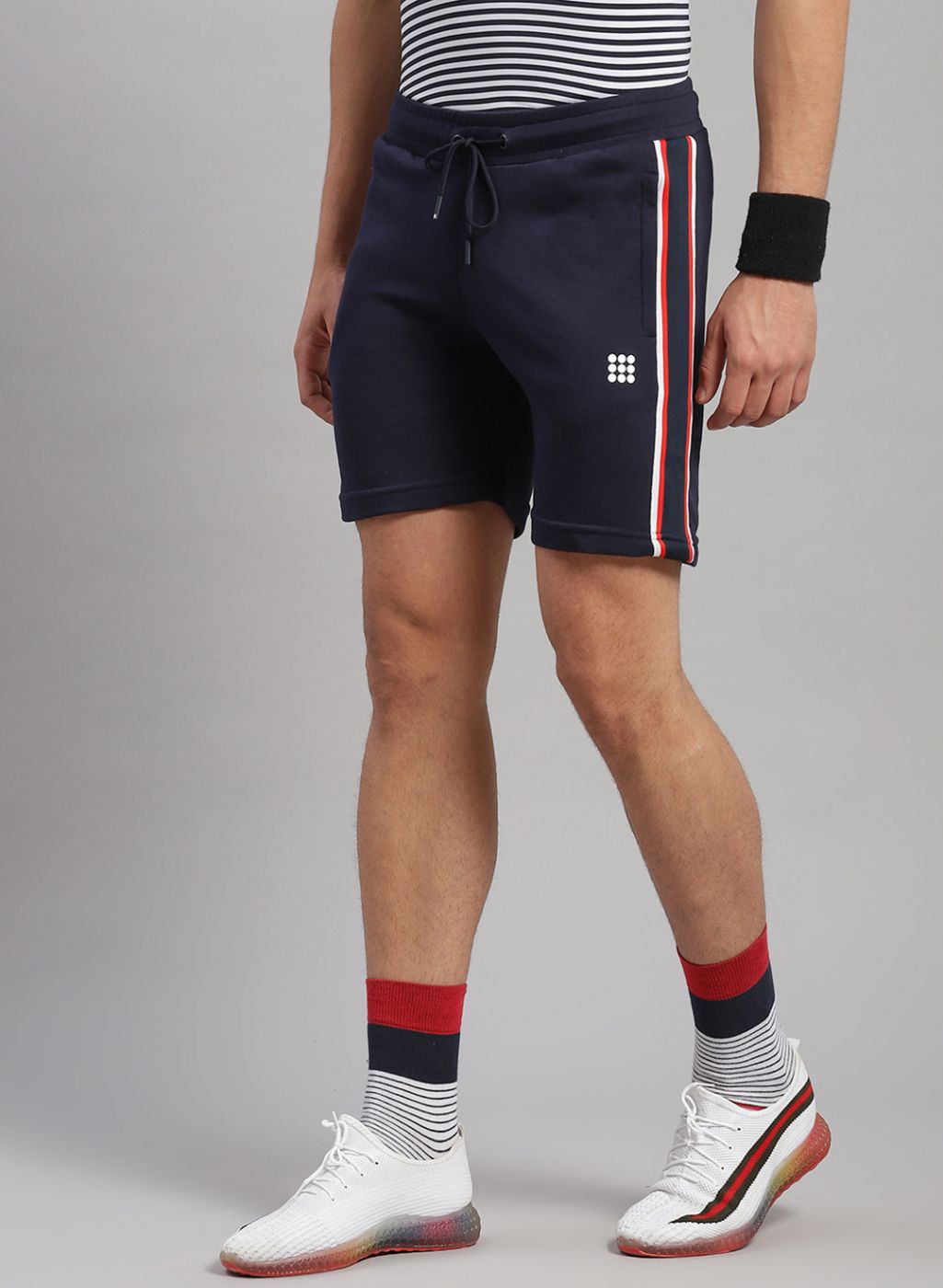 Rock.it Men Navy Blue Solid Short
