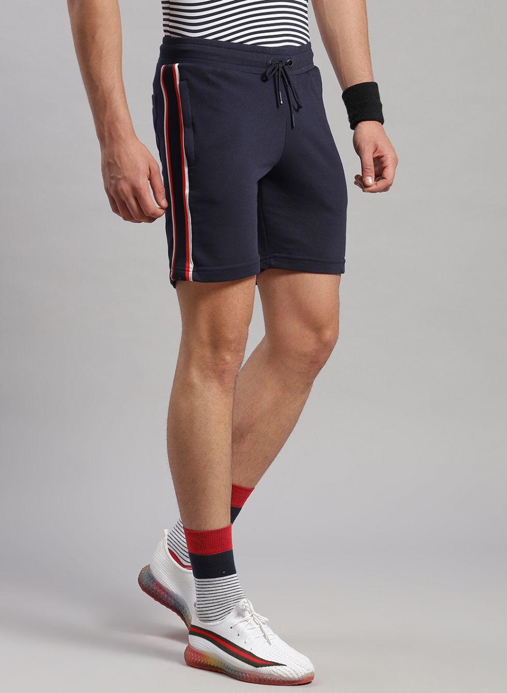 Rock.it Men Navy Blue Solid Short