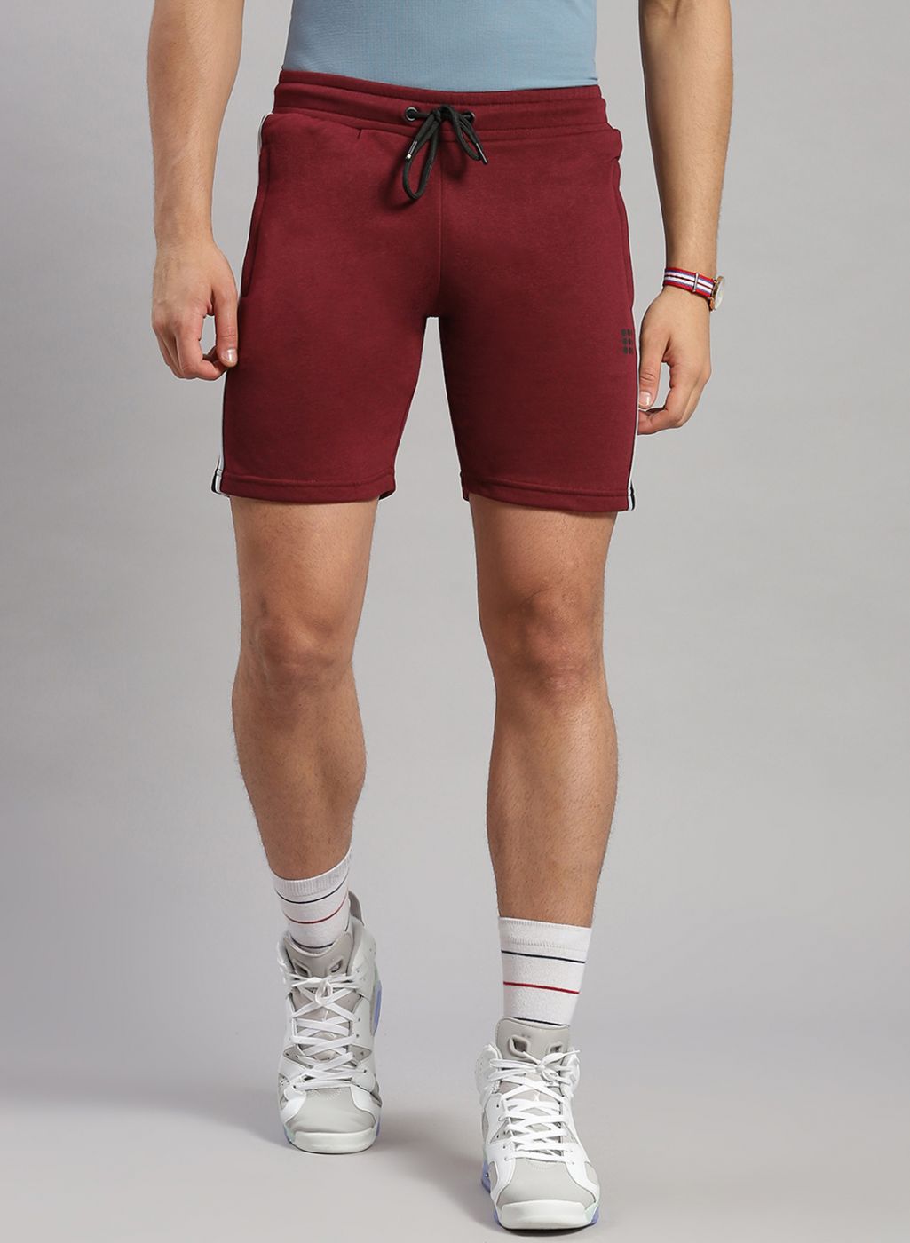 Rock.it Men Maroon Solid Short