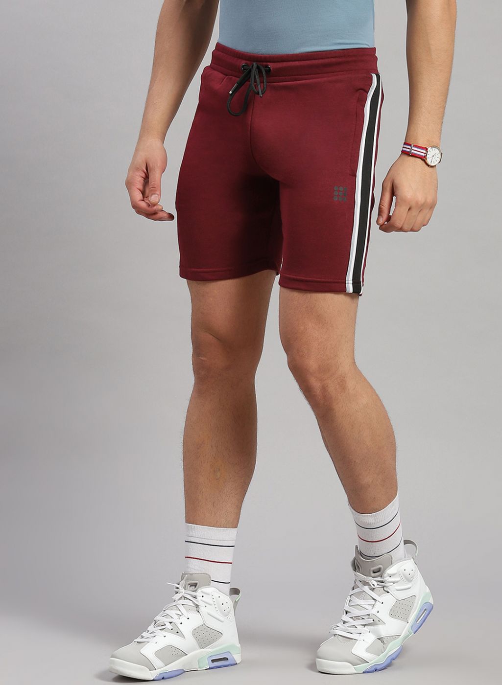 Rock.it Men Maroon Solid Short