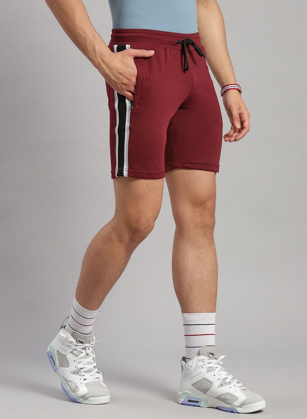 Rock.it Men Maroon Solid Short