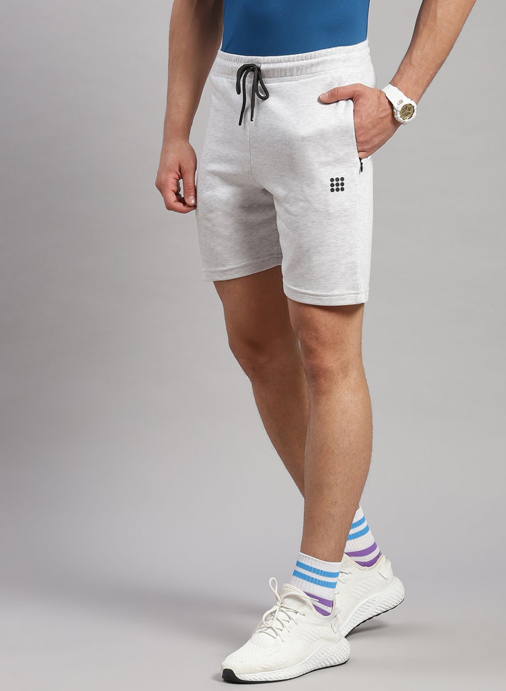 Rock.it Men Grey Solid Short