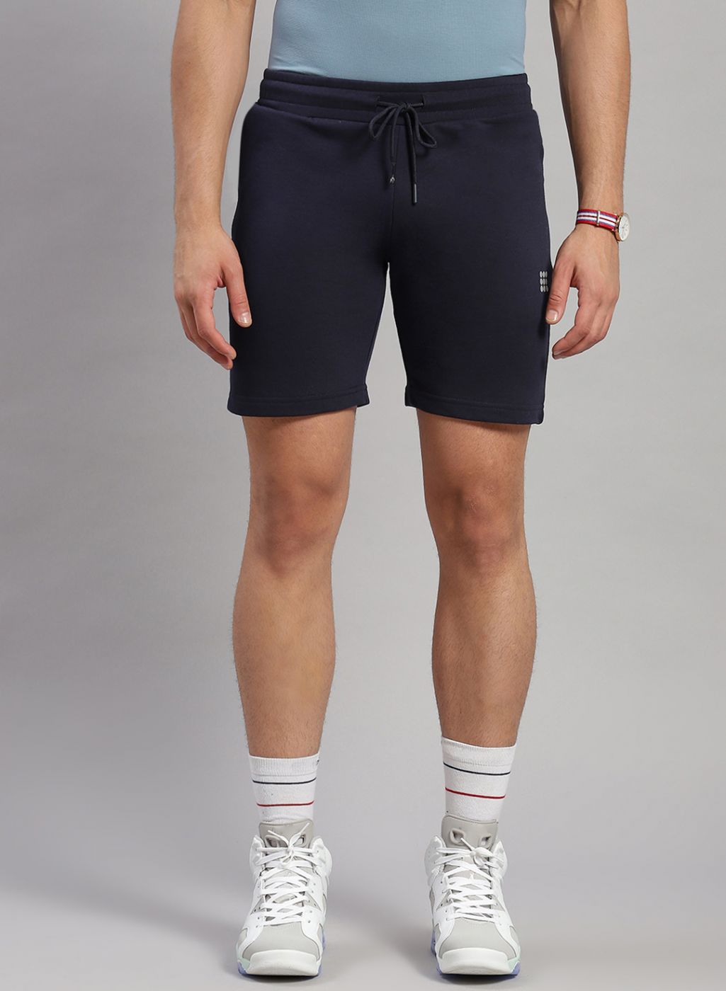 Rock.it Men Navy Blue Solid Short