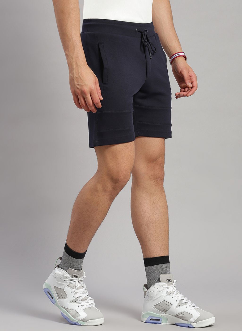 Rock.it Men Navy Blue Solid Short