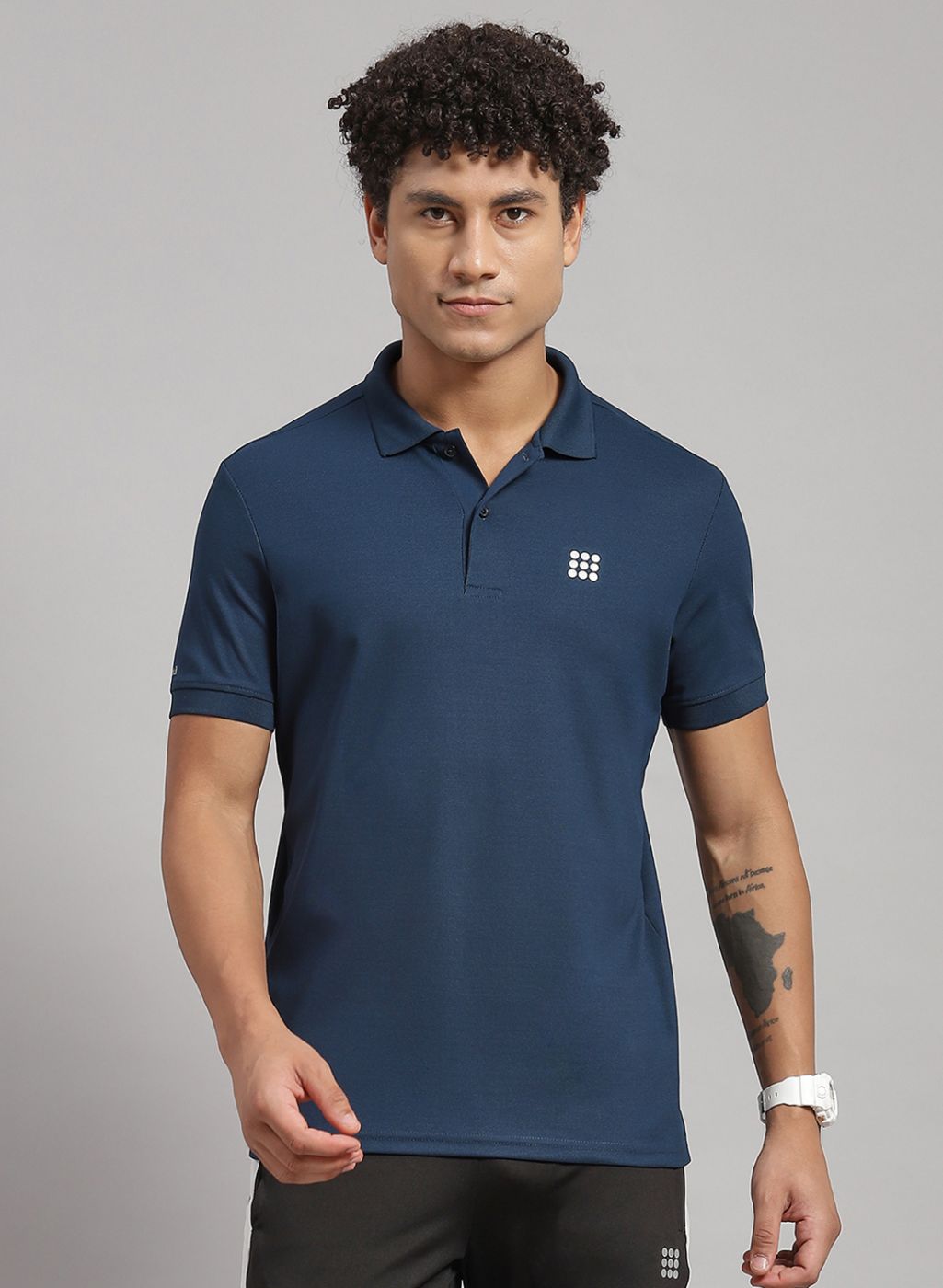 Rock.it Men Blue Solid T-Shirt