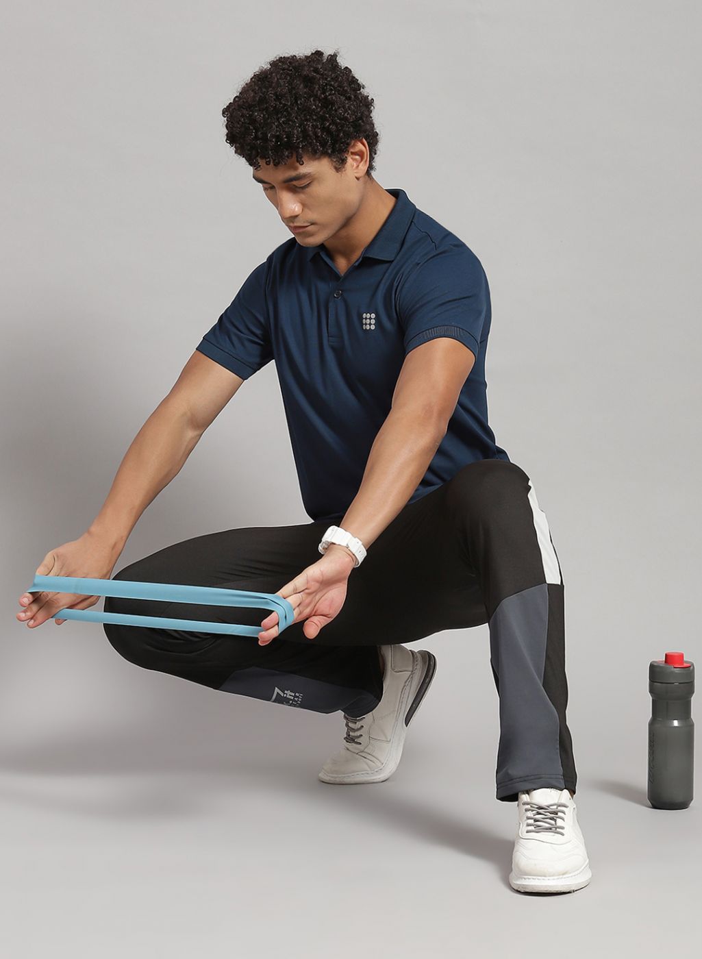 Rock.it Men Blue Solid T-Shirt