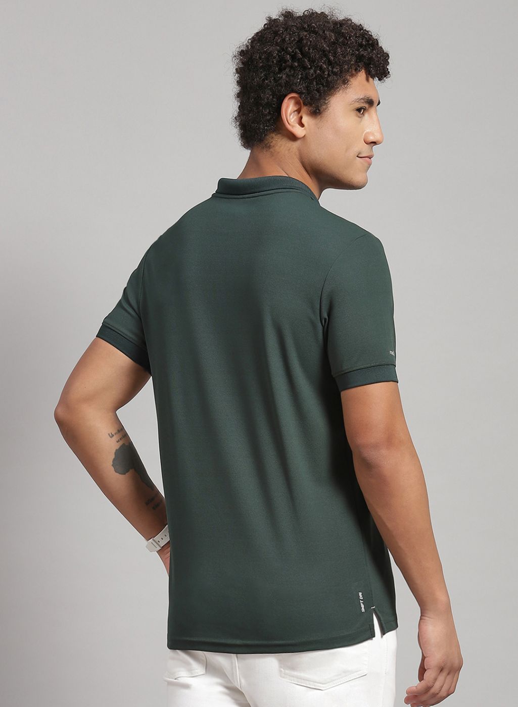 Rock.it Men Green Solid T-Shirt