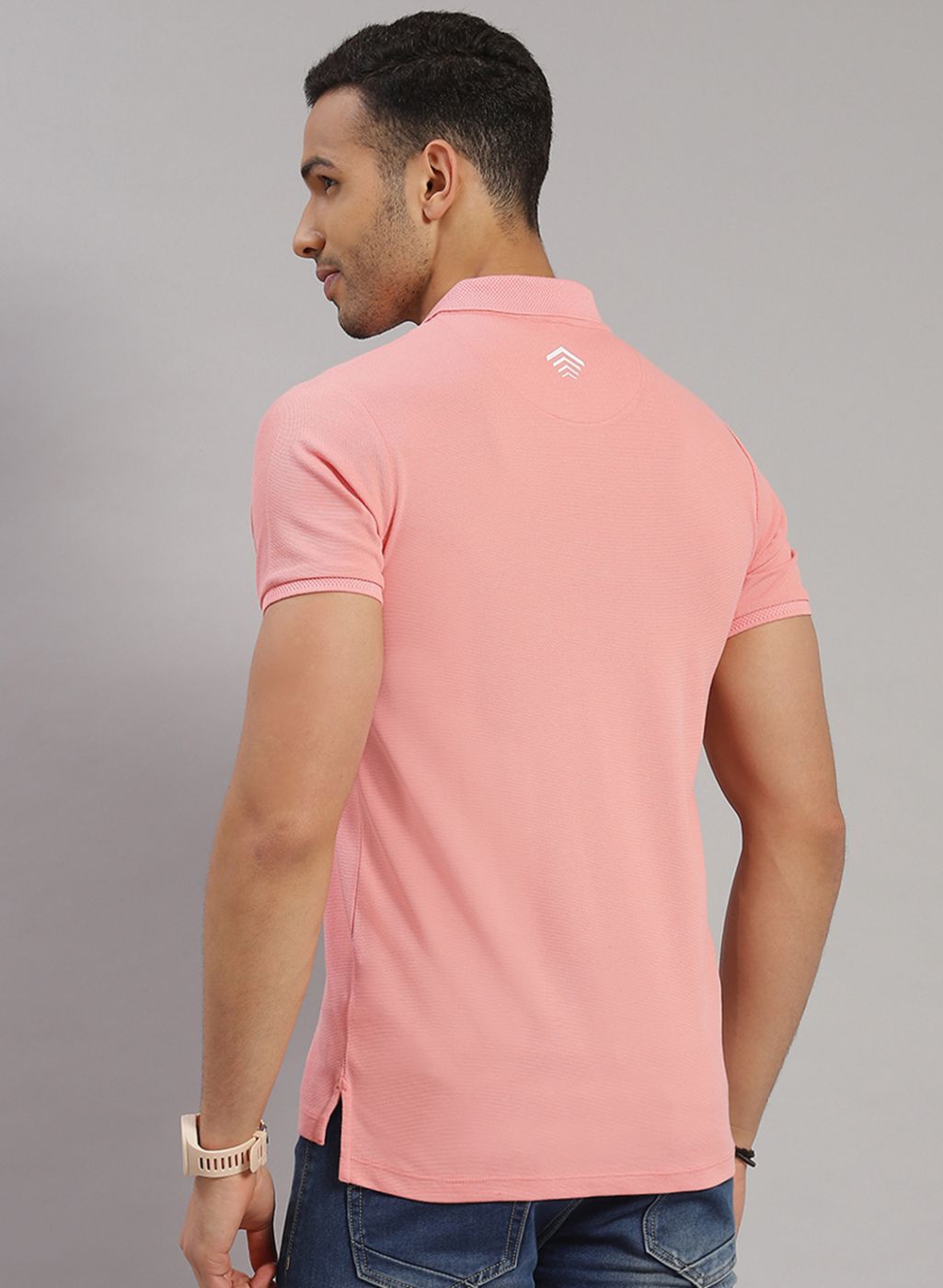 Rock.it Men Pink Solid T-Shirt
