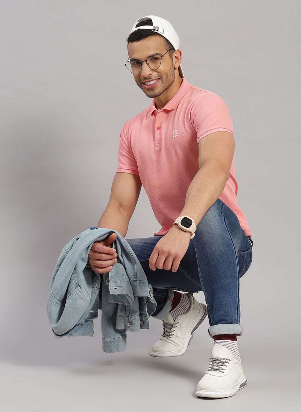 Rock.it Men Pink Solid T-Shirt