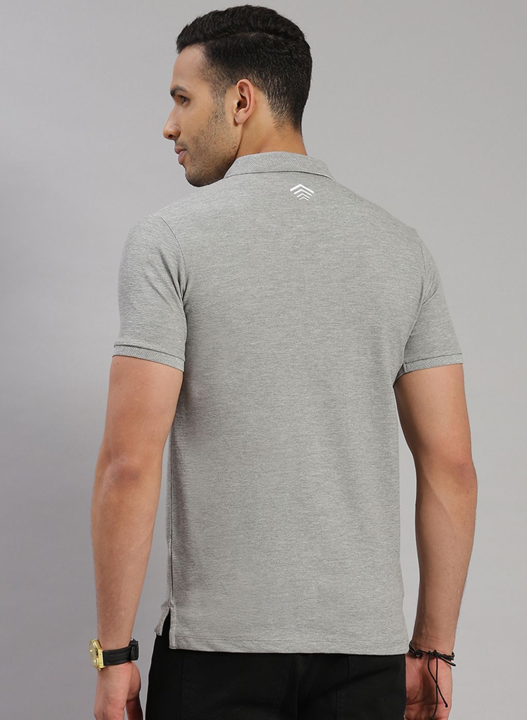 Rock.it Men Grey Solid T-Shirt