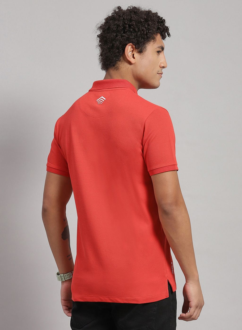 Rock.it Men Orange Solid T-Shirt