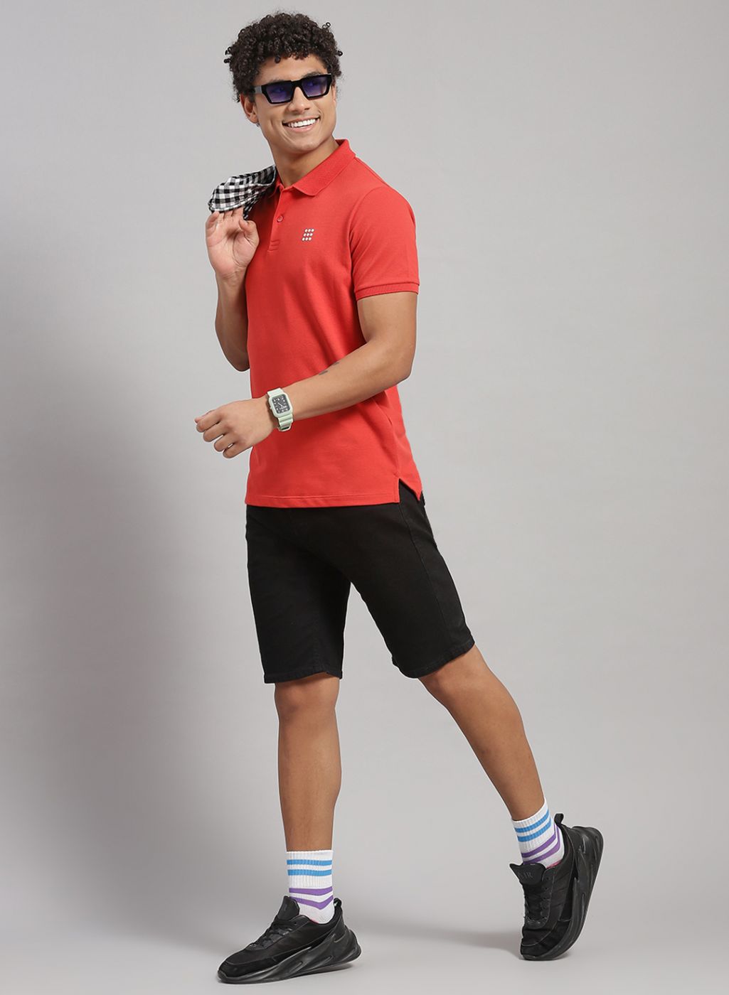 Rock.it Men Orange Solid T-Shirt