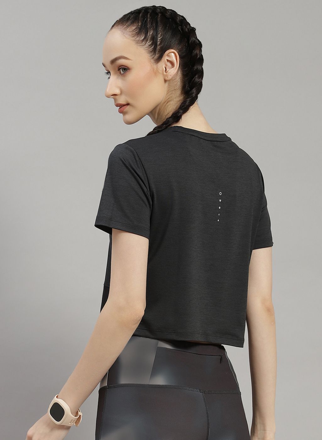 Rock.it Women Grey Solid Top