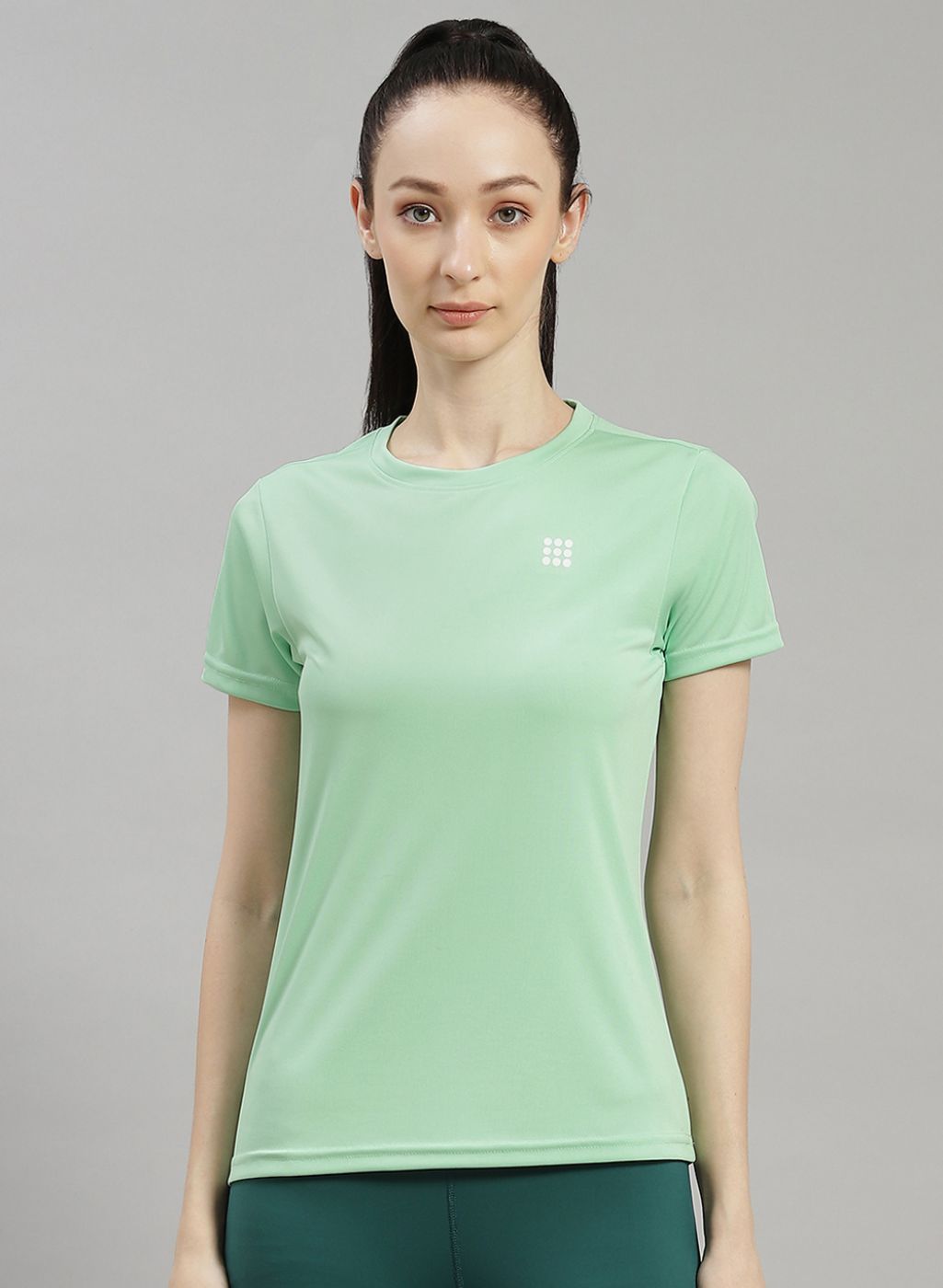 Rock.it Women Green Solid Top
