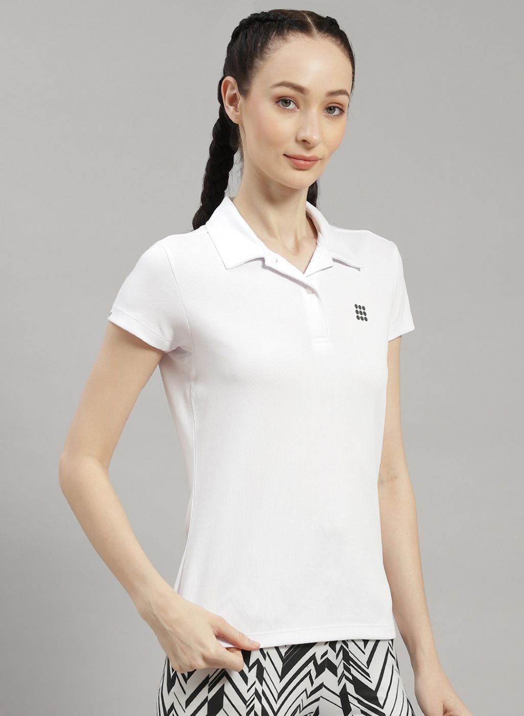 Rock.it Women White Solid T-Shirt