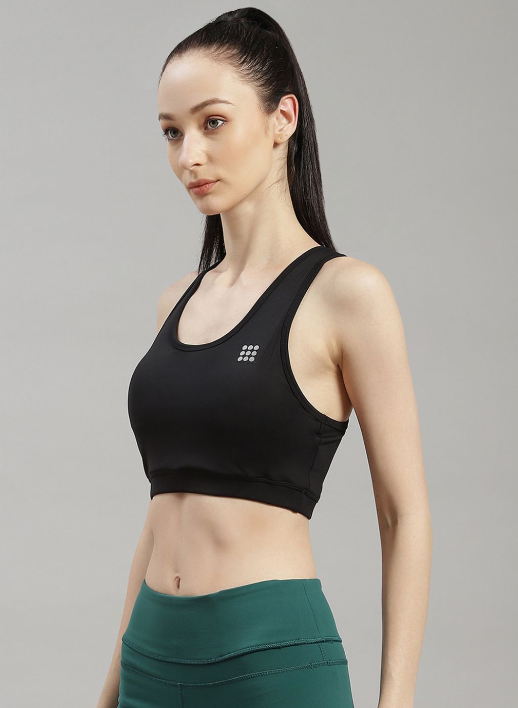 Rock.it Women Black Solid Sports Bra
