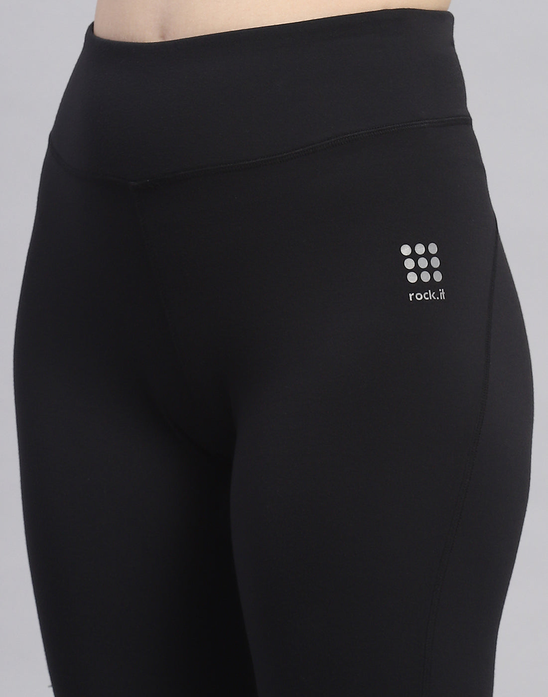 Rock.it Women Black Solid Regular Fit Lower