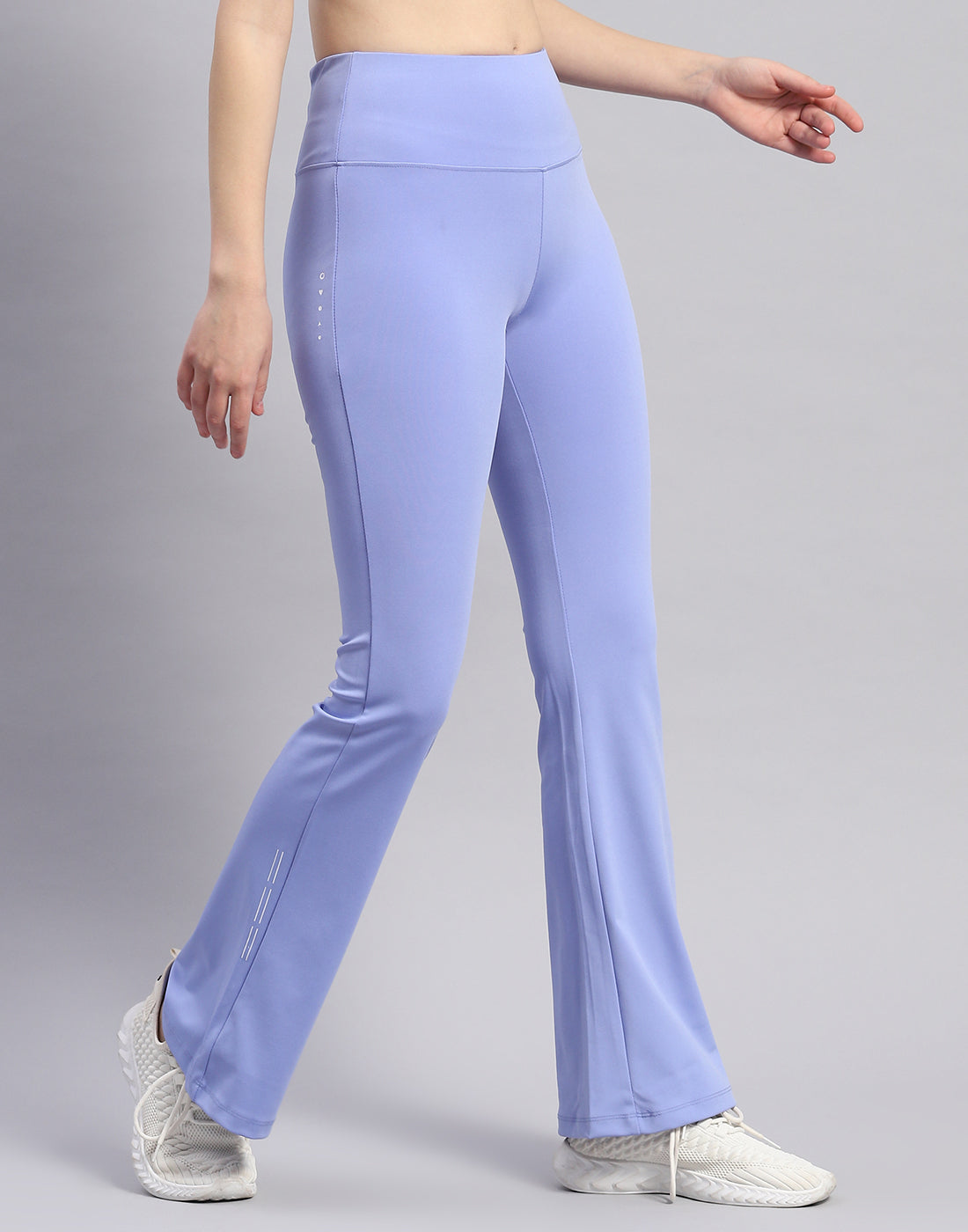 Women Blue Solid Regular Fit Yoga Pant
