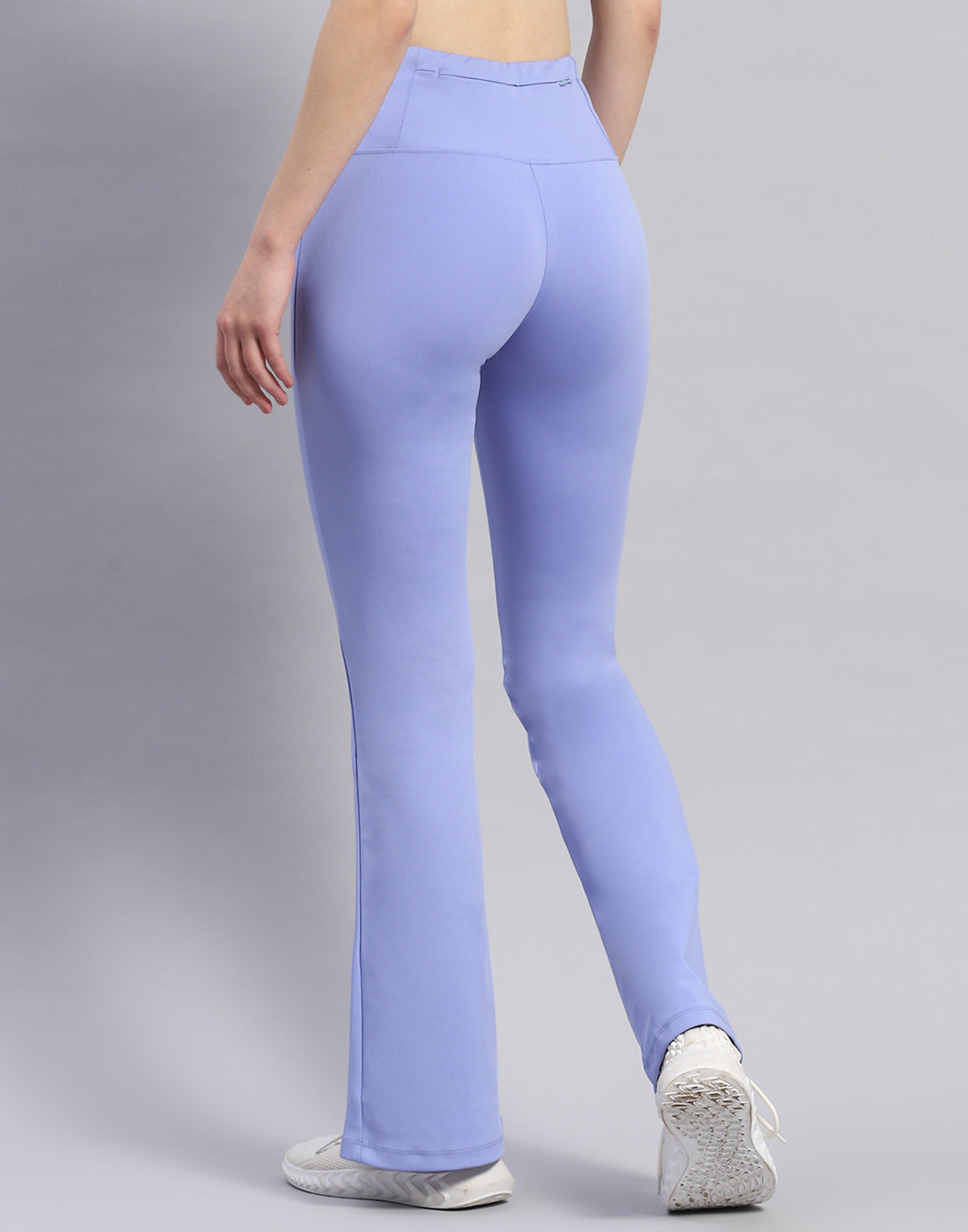Women Blue Solid Regular Fit Yoga Pant