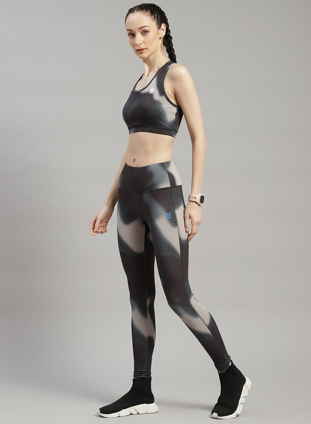 Rock.it Women Green Printed Sports Set