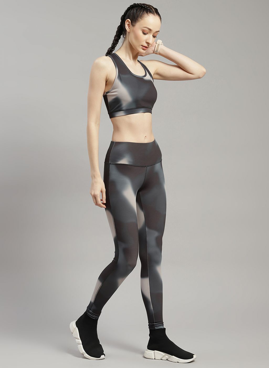 Rock.it Women Green Printed Sports Set