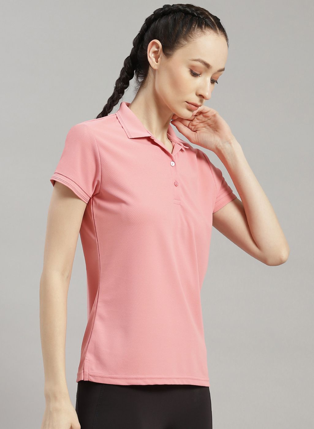 Rock.it Women Pink Solid T-Shirt