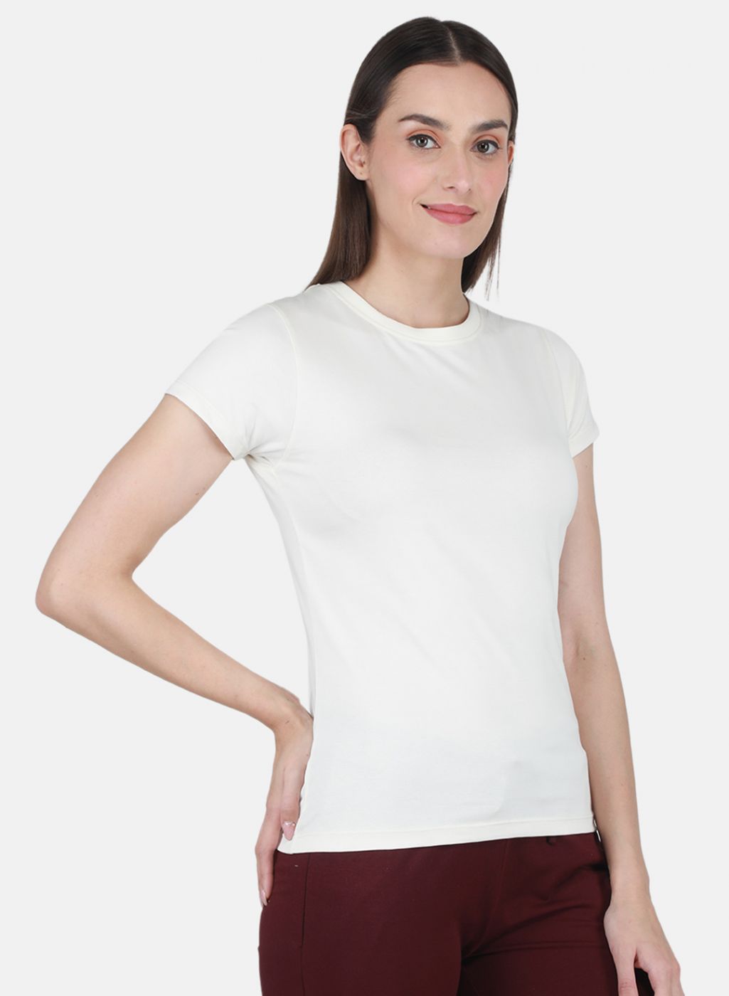 Rock.it Women Off White Solid Top