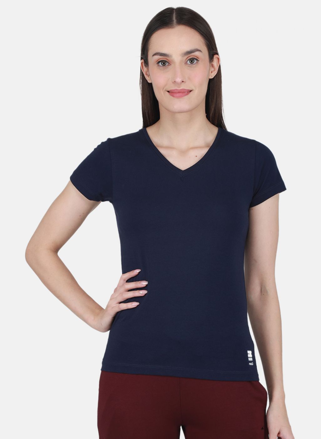 Rock.it Women Navy Blue Solid Top