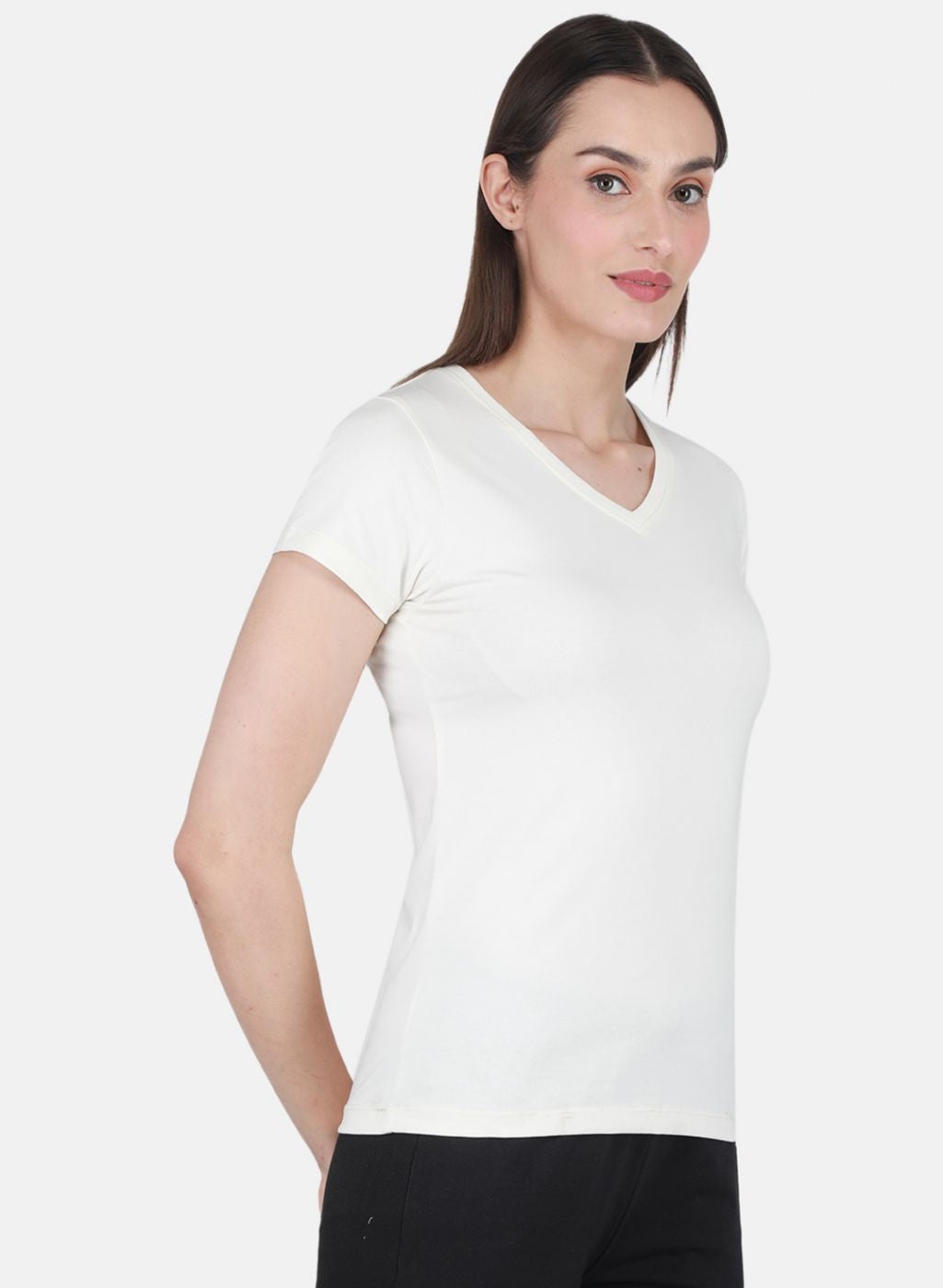 Rock.it Women Off White Solid Top
