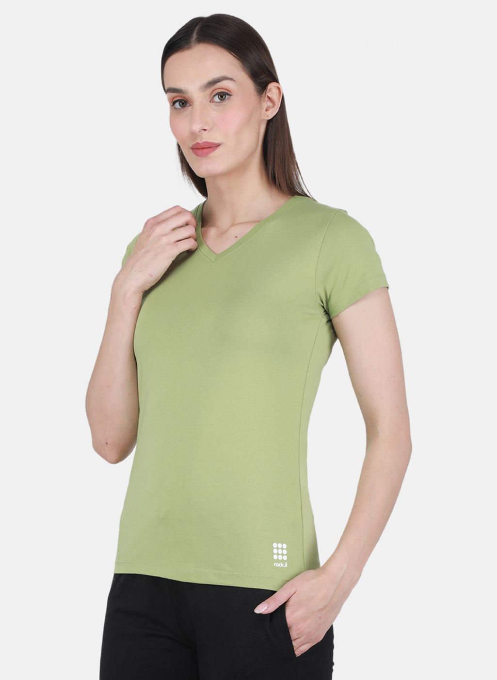 Rock.it Women Green Solid Top