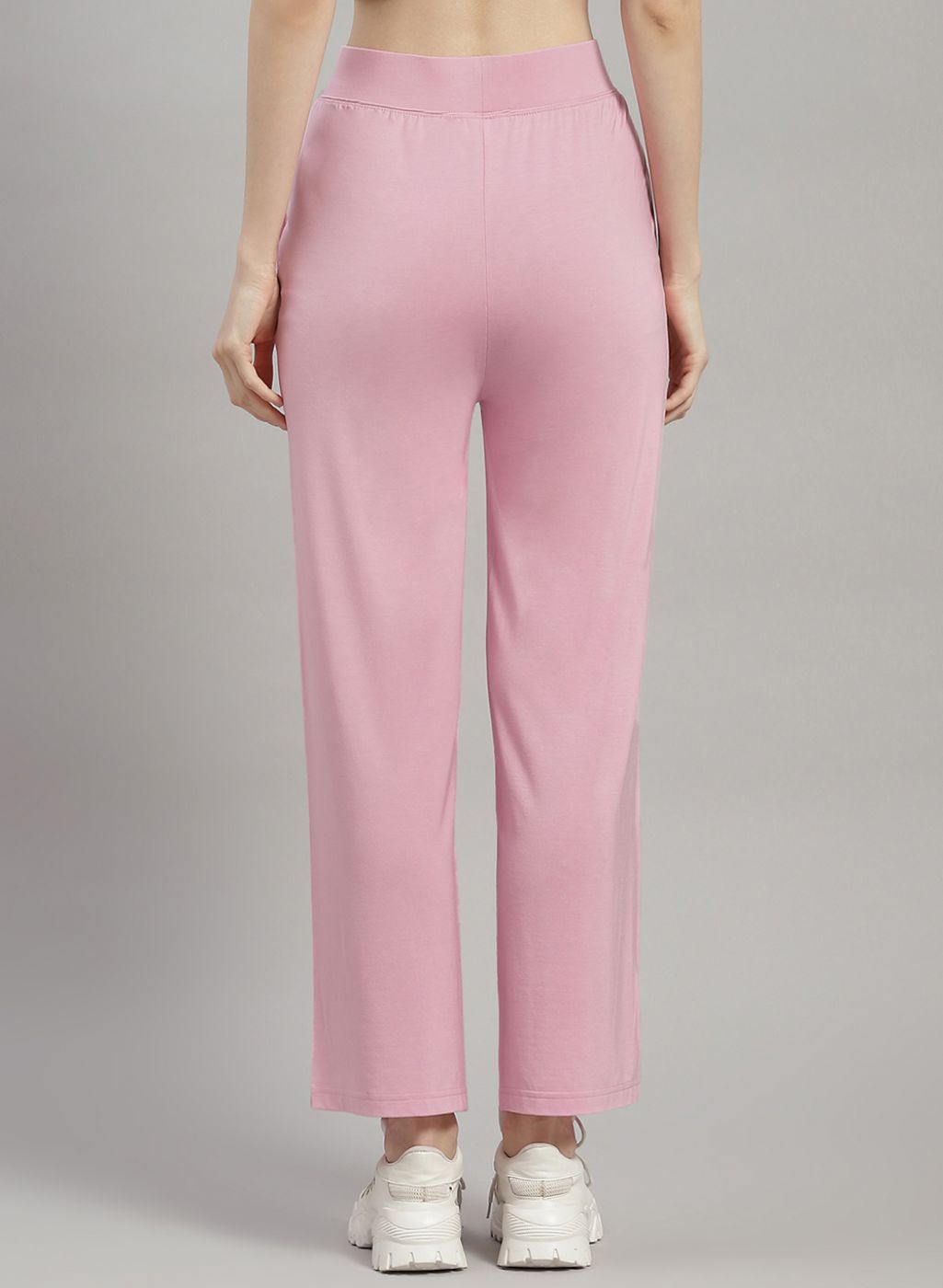 Women Pink Solid Trackpants