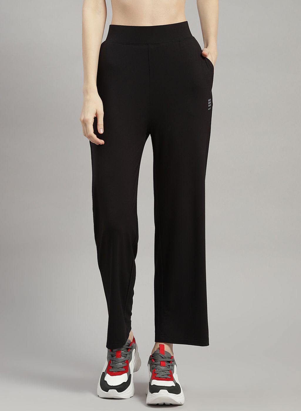 Rock.it Women Black Solid Trackpant