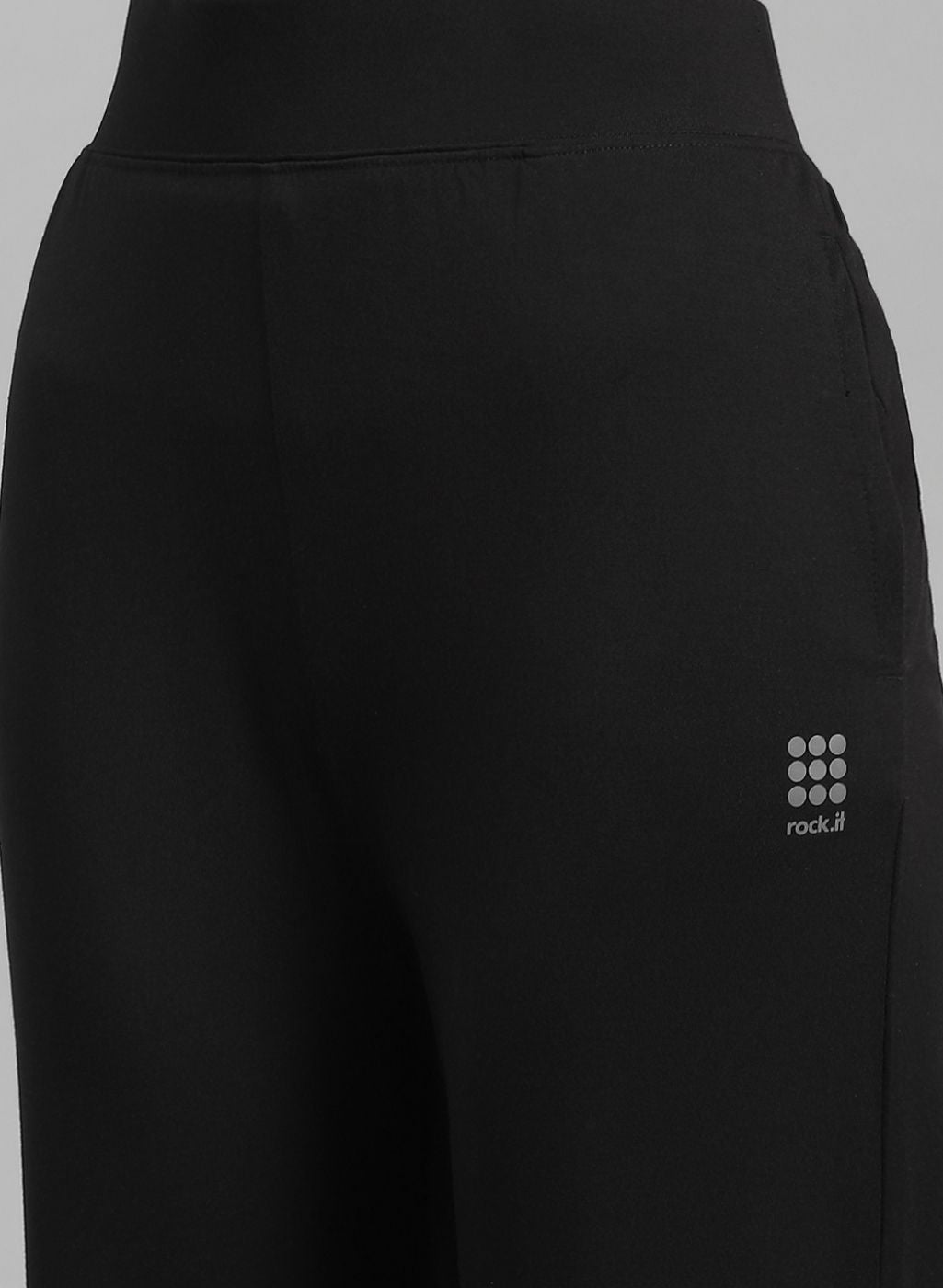Rock.it Women Black Solid Trackpant