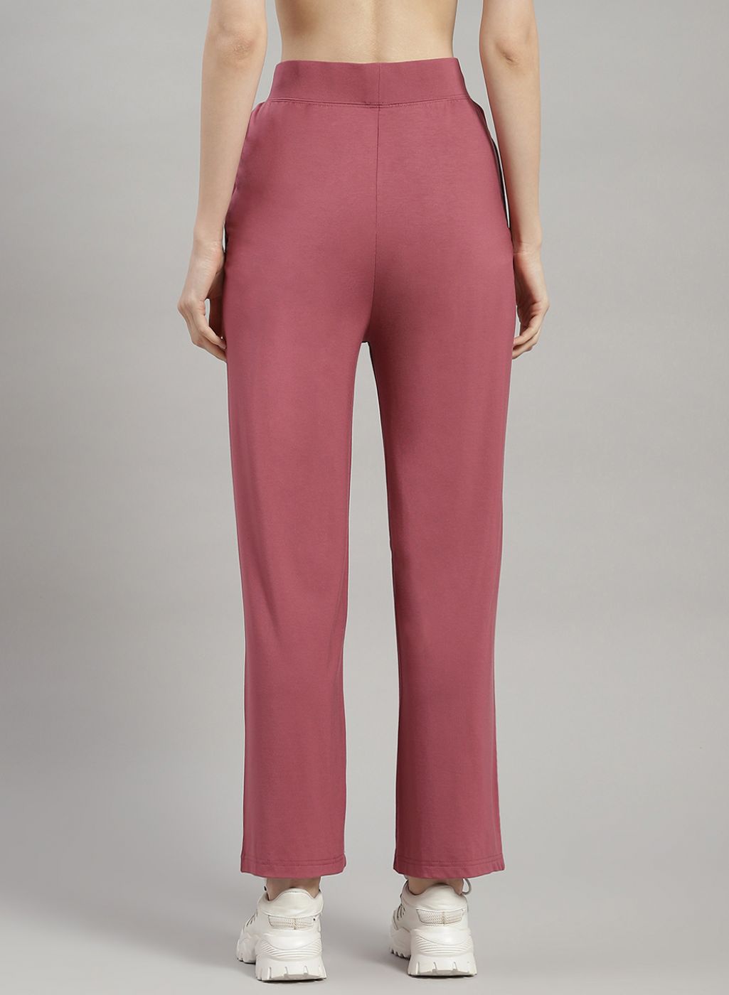 Women Red Solid Trackpant