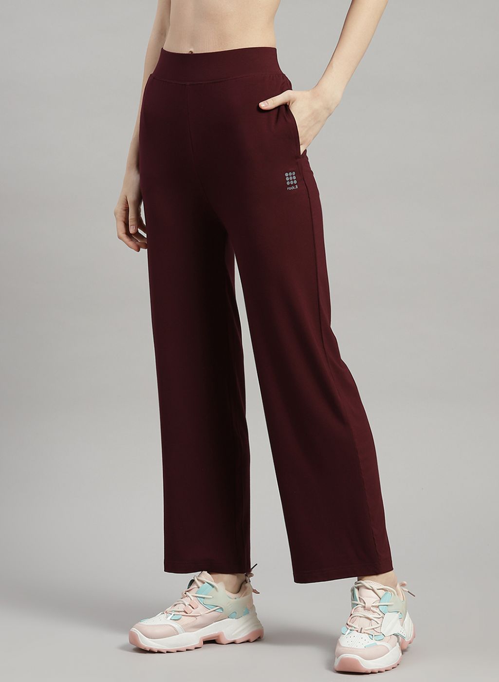 Rock.it Women Brown Solid Trackpant