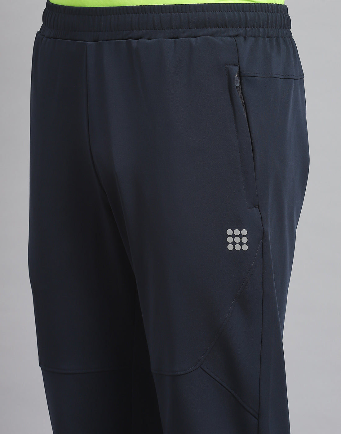 Rock.it Men Blue Solid Stand Collar Full Sleeve Tracksuit