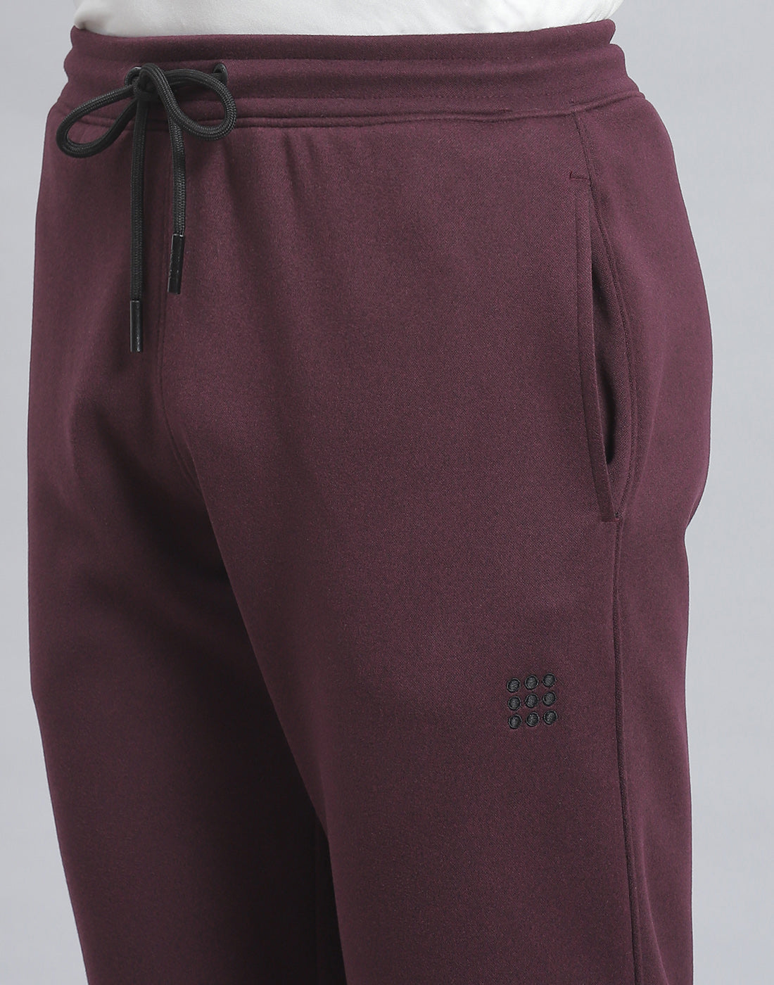 Rock.it Men Maroon Solid Regular Fit Winter Lower