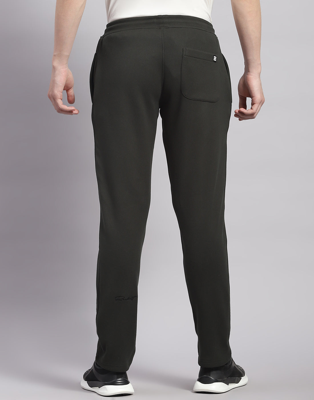 Rock.it Men Olive Solid Regular Fit Lower