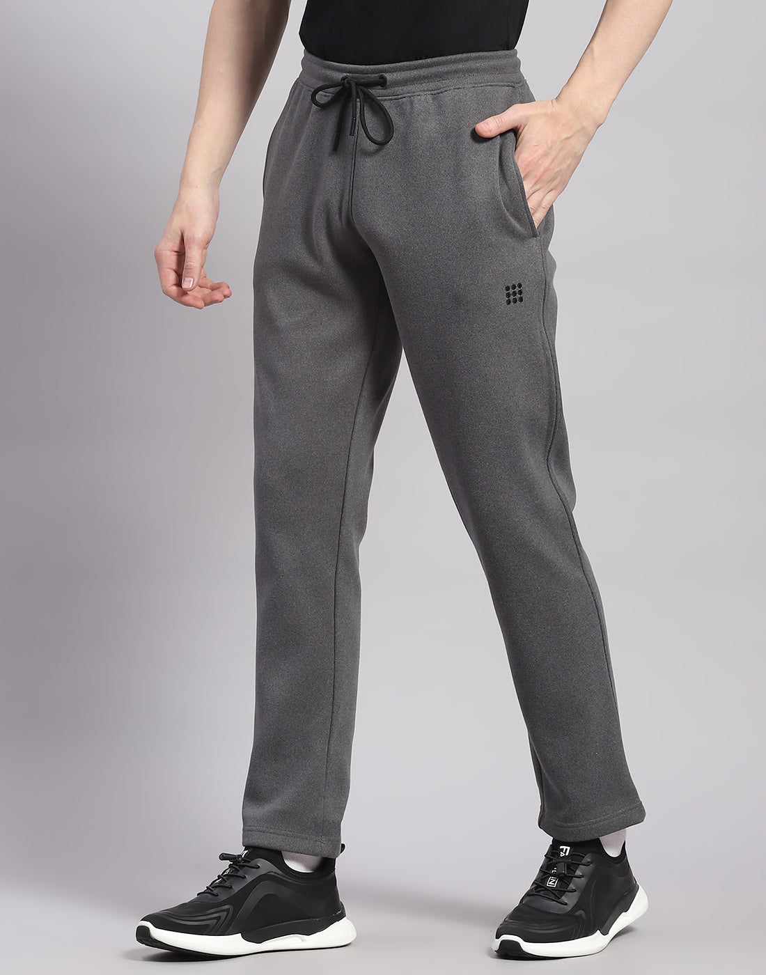 Rock.it Men Grey Solid Regular Fit Lower