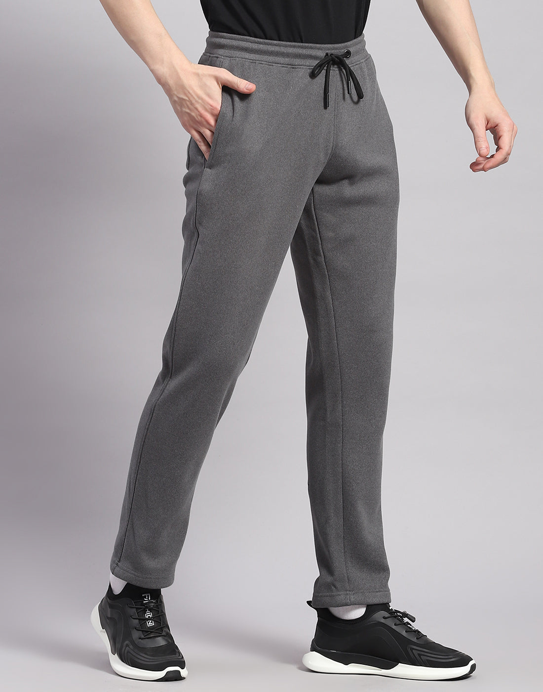 Rock.it Men Grey Solid Regular Fit Lower