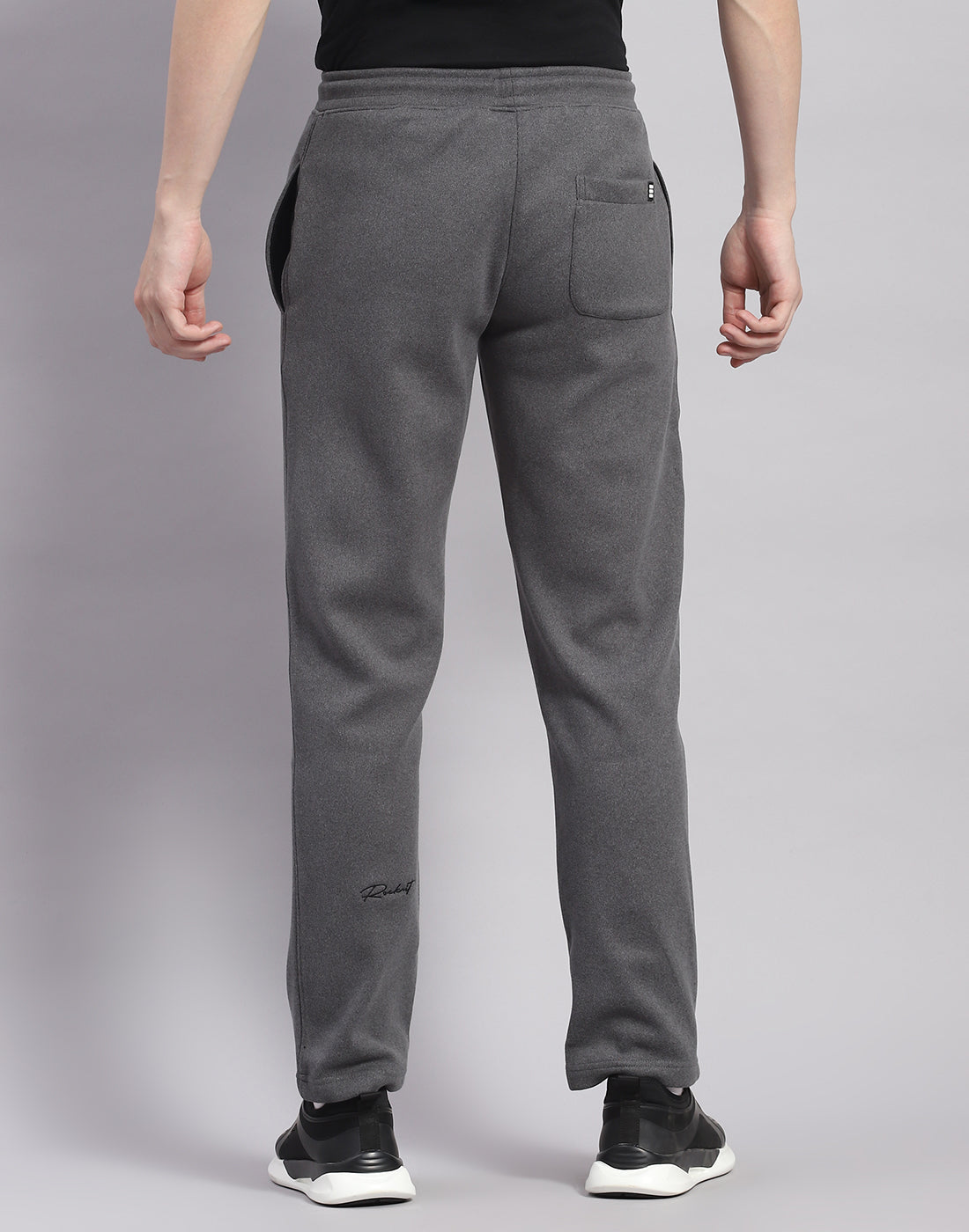 Rock.it Men Grey Solid Regular Fit Lower