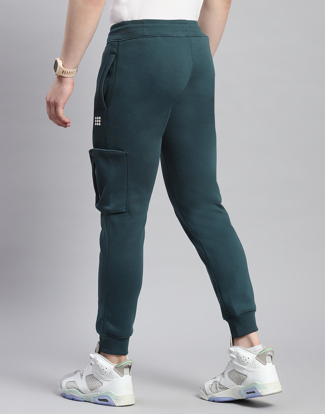 Rock.it Men Teal Blue Solid Regular Fit Lower