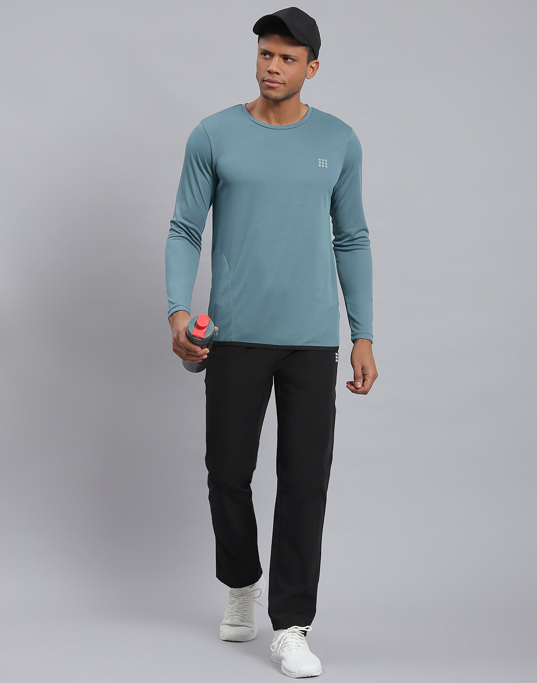 Rock.it Men Black Solid Regular Fit Winter Lower