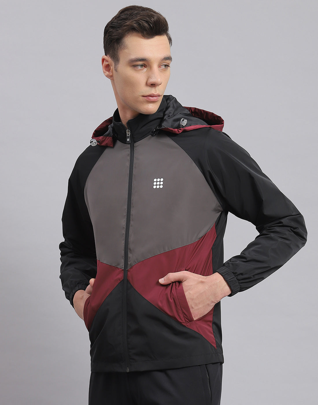 Rock.it Men Black Solid Hooded Full Sleeve Jacket