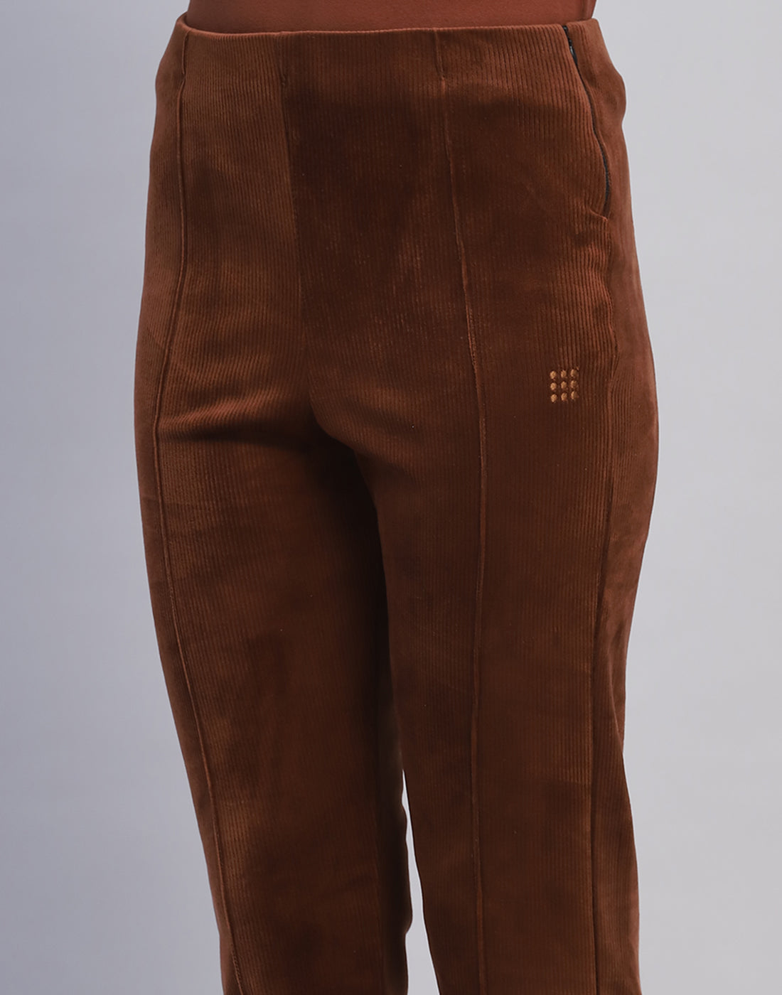 Rock.it Women Brown Solid Regular Fit Winter Lower