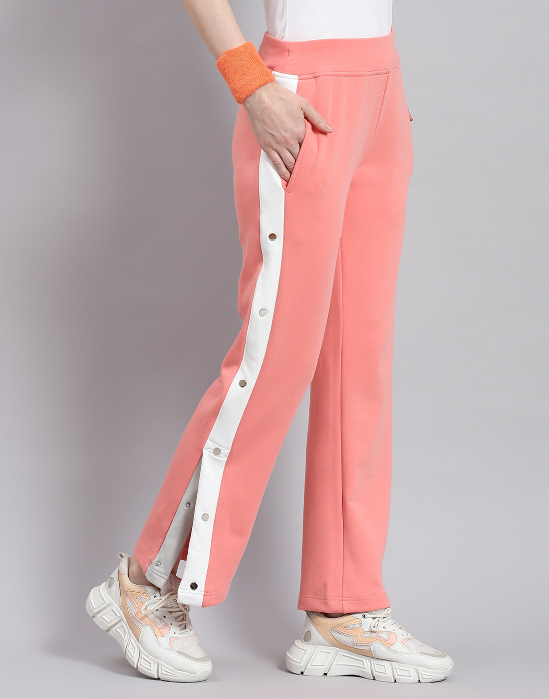 Rock.it Women Pink Solid Regular Fit Lower