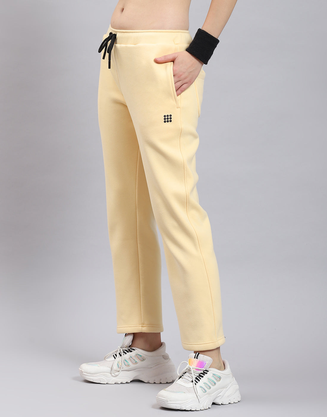 Rock.it Women Beige Solid Regular Fit Winter Lower