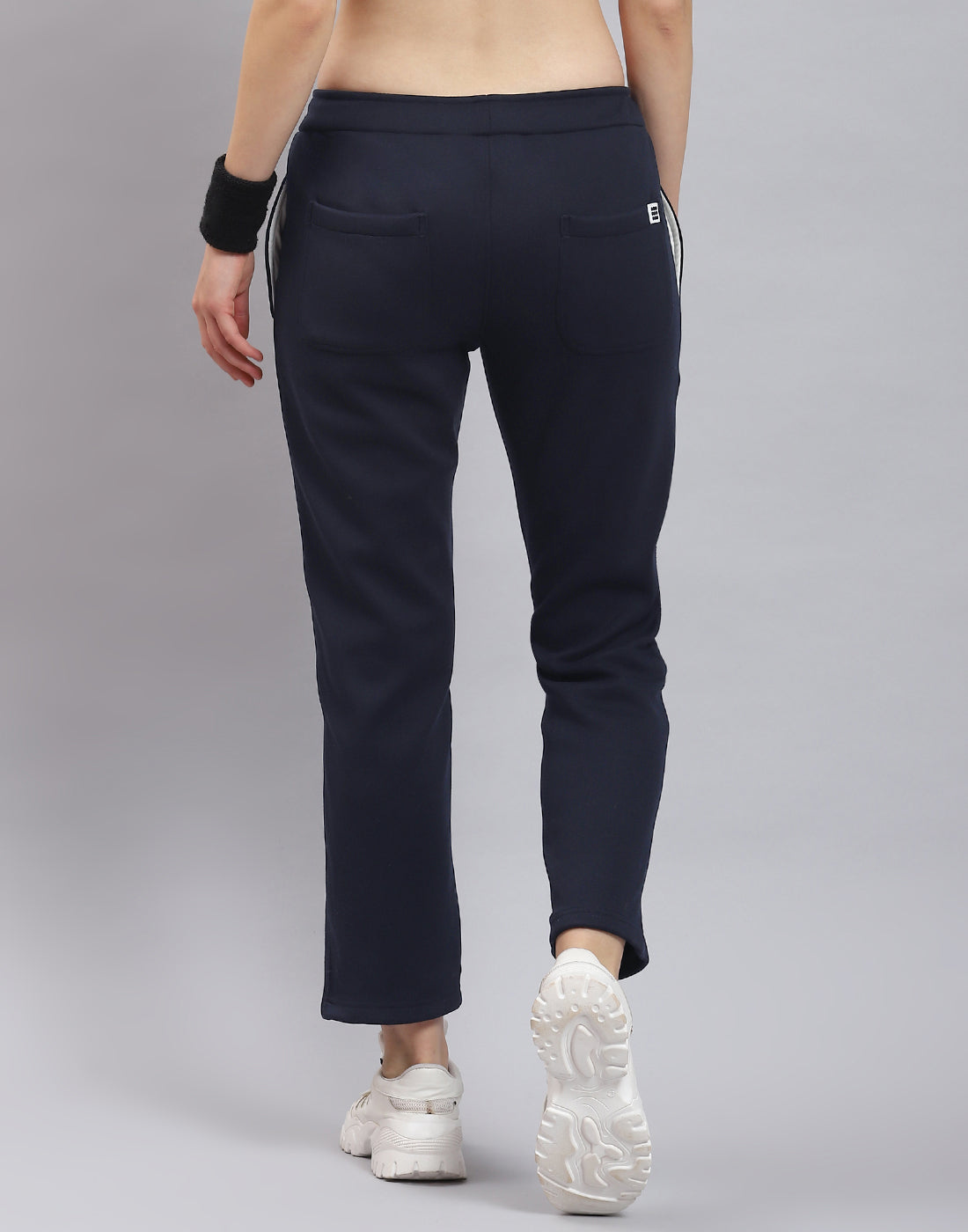 Rock.it Women Navy Blue Solid Regular Fit Winter Lower
