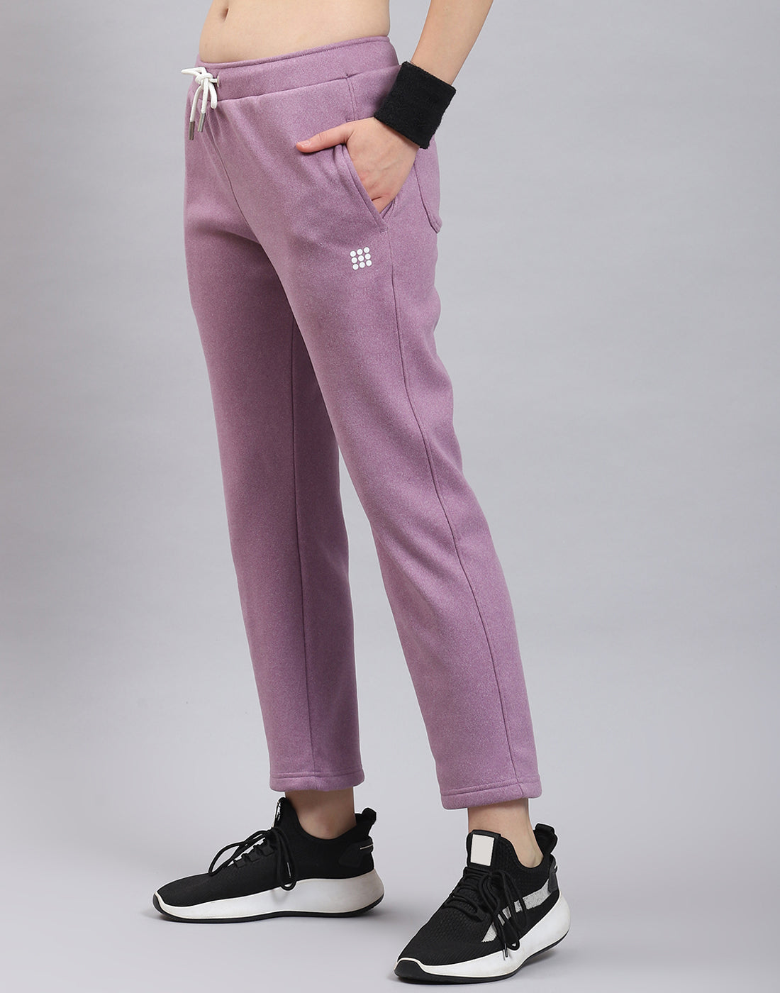 Rock.it Women Purple Solid Regular Fit Winter Lower