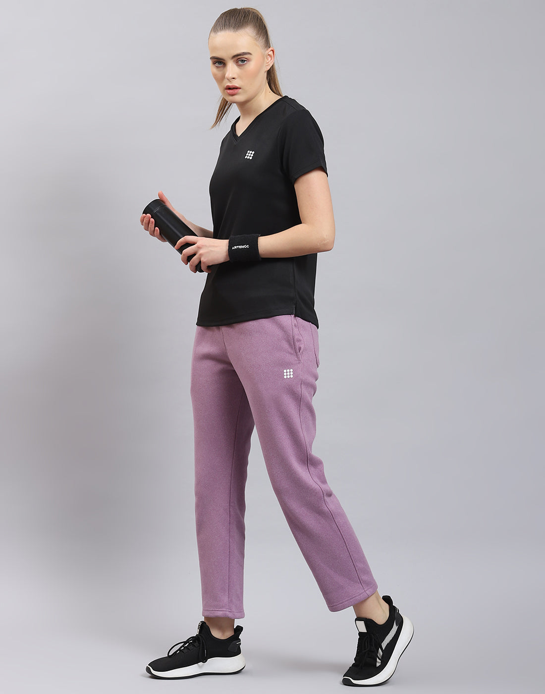 Rock.it Women Purple Solid Regular Fit Winter Lower
